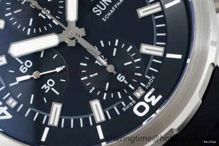 MIROTIME 0425 Aquatimer Chrono SS RSF 1:1 Best Edition Black Dial on Black Rubber Strap A EyeCatching 7073